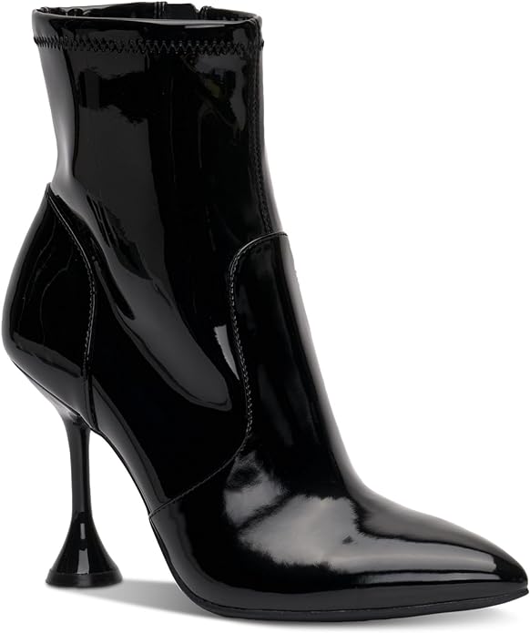 INC International Concepts Women's Ibrina Stretch Booties Color Black Patent Size 5M