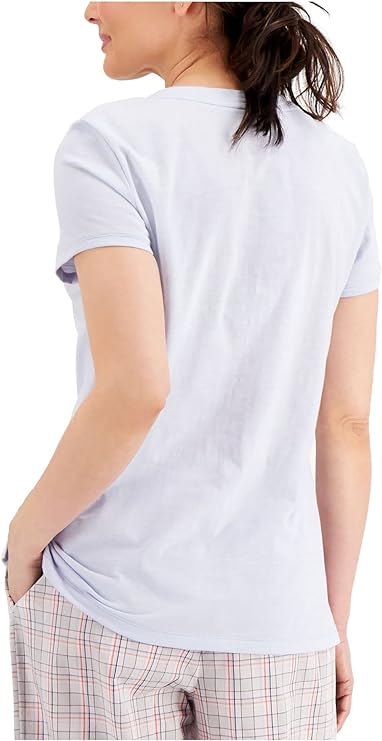 Charter Club Women's V-Neck Sleep T-Shirt Color Nantucket Breeze Size XS