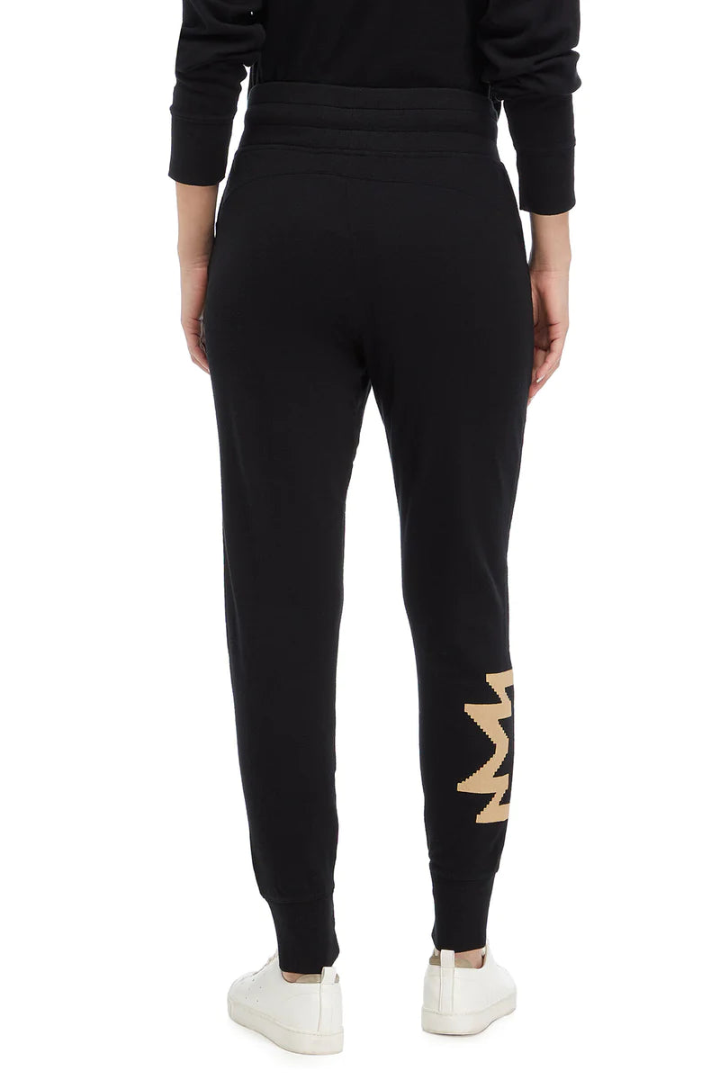 Lauren Ralph Lauren Women's Ethnic Patterned Sweatpants Color Black Size XL