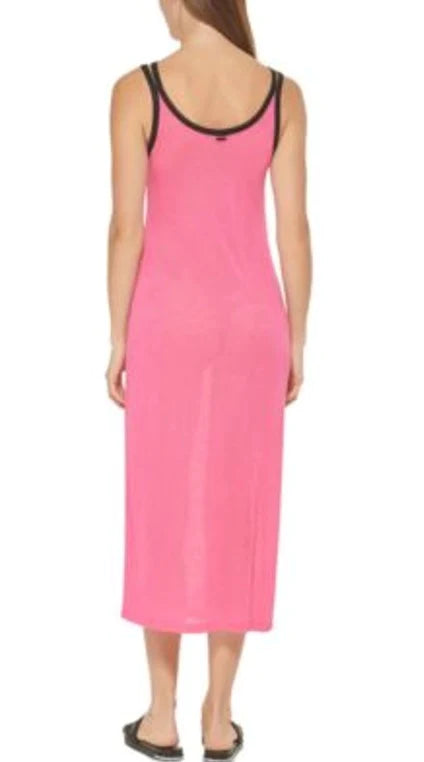 DKNY Double-Strap Dress Cover-Up Color Neon Pink Size M