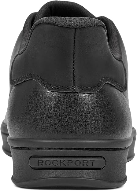 Rockport Men's Nash Step Activated Casual Lace-up Sneakers Black Leather Size 10