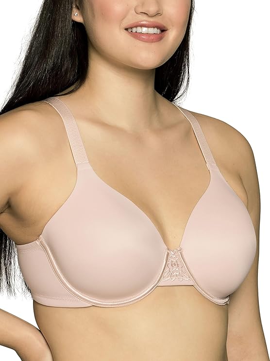 Vanity Fair Beauty Back Back Smoother Full Sheer Bra Quartz Nude Size 36C
