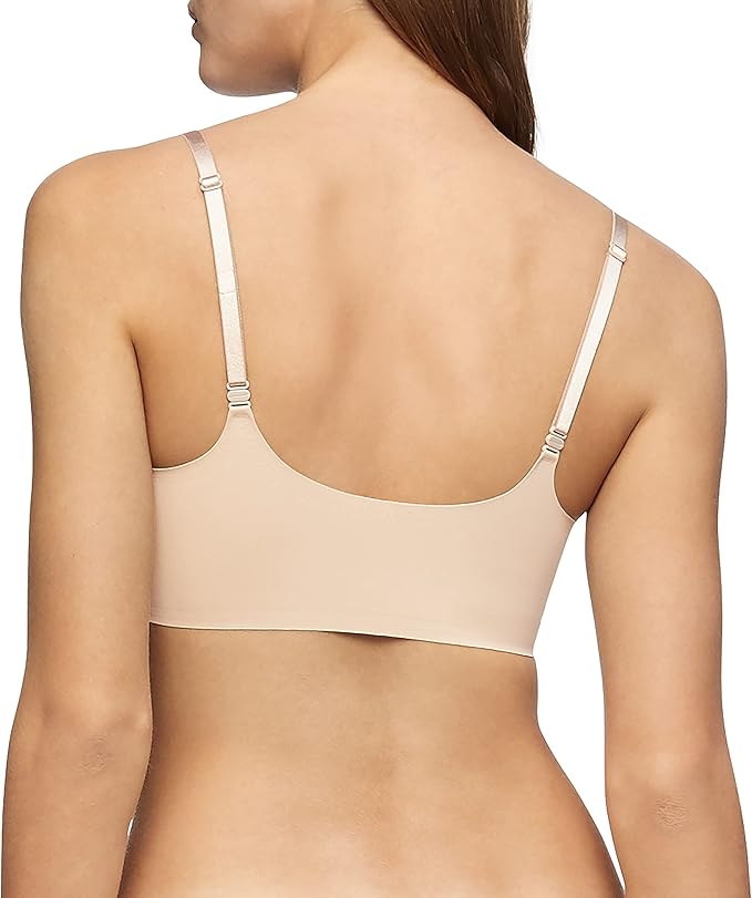 Calvin Klein Invisibles Comfort Wireless Triangle Bralette Bra Bare Nude Size M