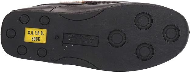 Deer Stags Men's Slipperooz Nordic Spun Slippers Color Dark Brown Size 9W