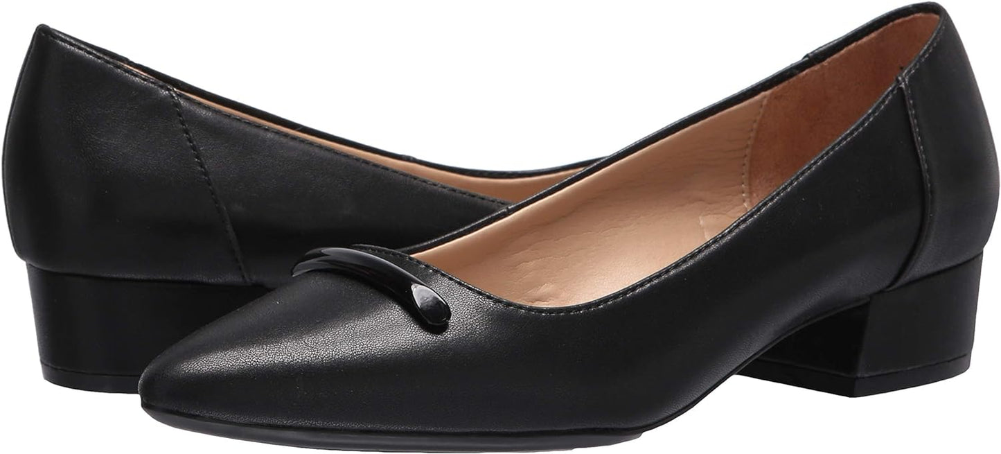 Naturalizer Women's Feather Low Pumps  Color Black Smooth Leather Size 10W