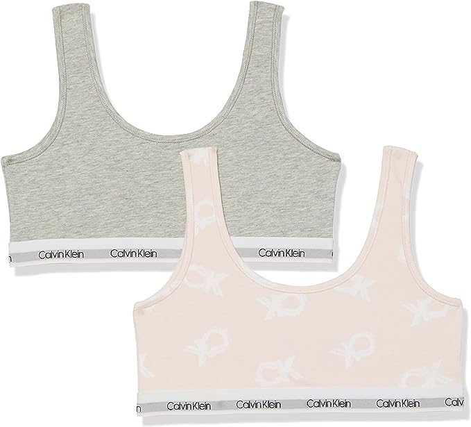 Calvin Klein Girls Bralette Set, 2 Piece Color Assorted Size S (6/6X)
