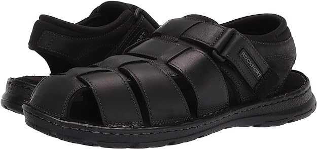 Rockport Men's Darwyn Fishermen Sandals Color Black II Size 6.5W