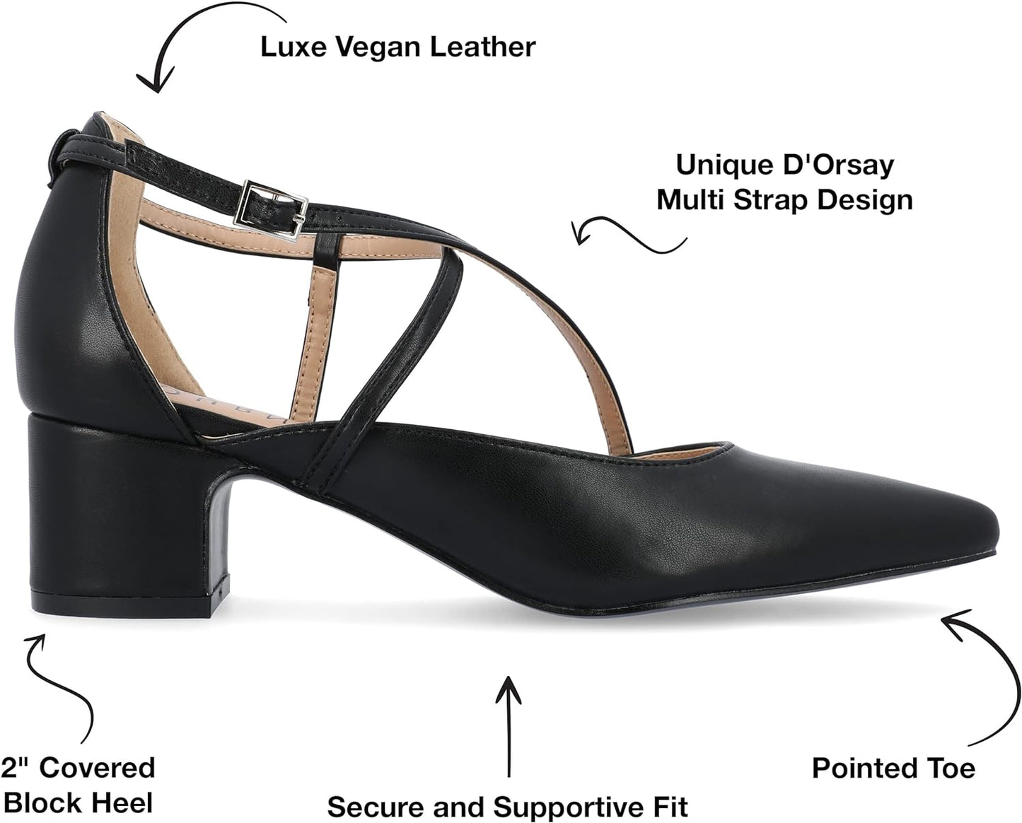 Journee Collection Women's Galvinn Pumps Color Black Size 8M