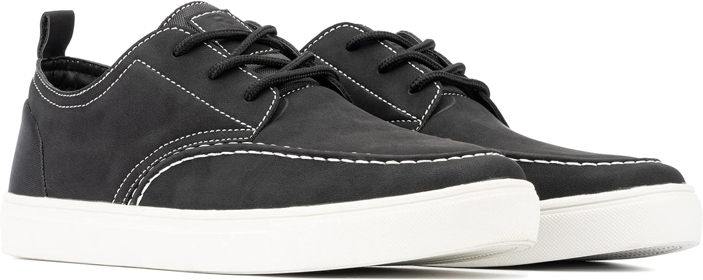 Reserved Footwear Men's Kono Boat Shoe Color Black Size 12M