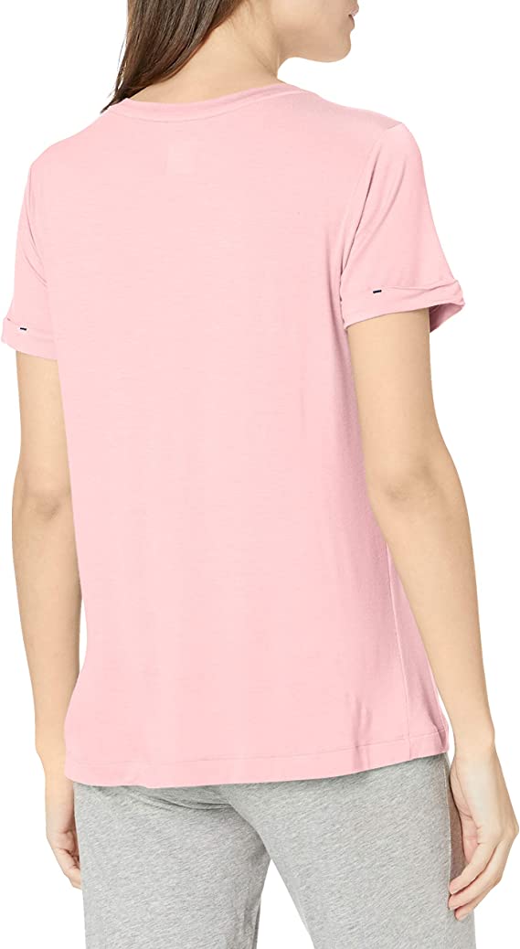 Jane & Bleecker Women's V-Neck Tee Color Pink Size L