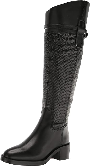Franco Sarto Women's Colt-Tall High Shaft Boots Color Black Leather Size 11M