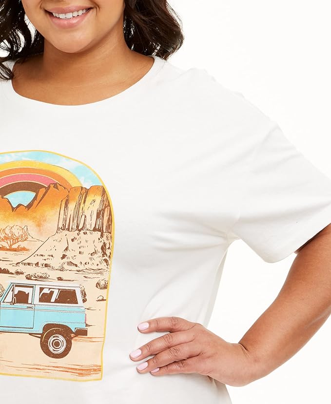 Rebellious One Women's Plus Size Cotton Advent T-Shirt Color Marshmellow Size 2X