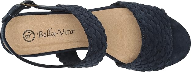 Bella Vita Women's Mariella Espadrille Sandal Navy Suede Size 7