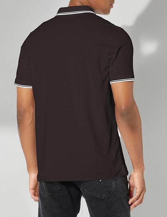 KARL LAGERFELD PARIS Men's Slim-Fit Karl Patch Tipped Polo Shirt Black Size M