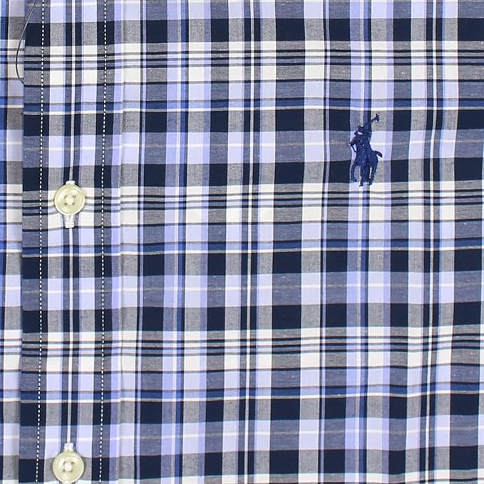 Polo Ralph Lauren Men's Classic-Fit Stretch Button Down Collar Shirt Color Navy Multi Size M