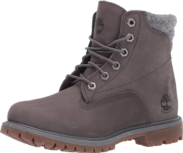 Timberland Women's Waterville 6" Waterproof Castlerock Boot Color Gray Nubuck Size 7M