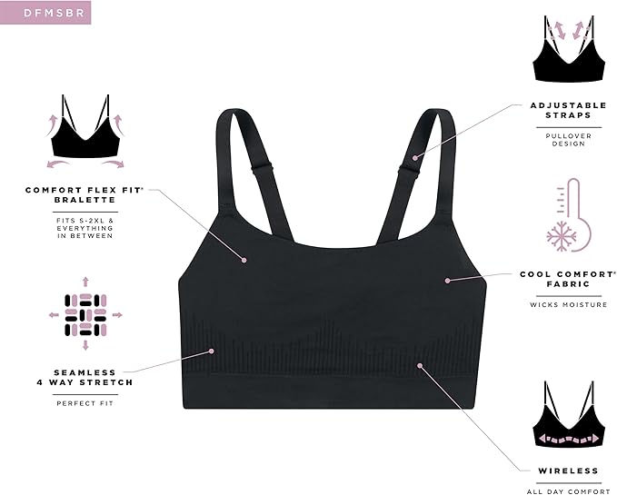Bali Comfort Revolution ComfortFlex Fit Shaping Wireless Bra White Size L