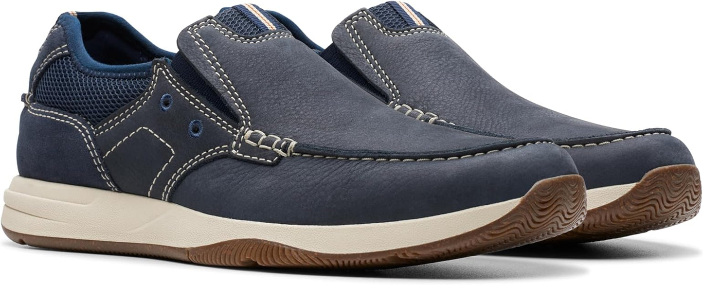 Clarks Men's Collection Sailview Step Boat Shoe Navy Nubuck Size 11.5W