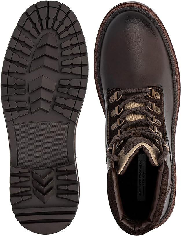 Reserved Footwear Men's Rafael Lace-Up Boot Color Brown Size 8.5M