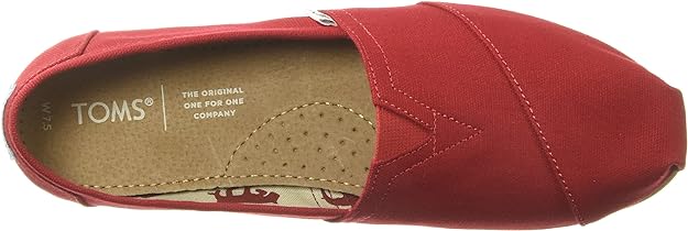 TOMS Women's Classic Canvas Slip-On Shoe Color Red Size 6M