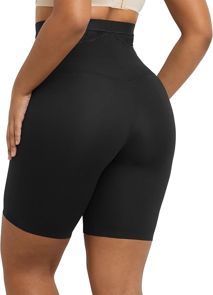 Maidenform Shapewear High-Waist Thigh Slimmer Shorts Black Size L
