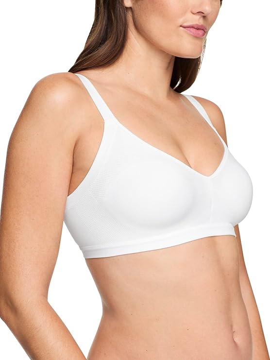 Warner's Easy Does It No Side Effects Wireless T-Shirt Bra White Size L