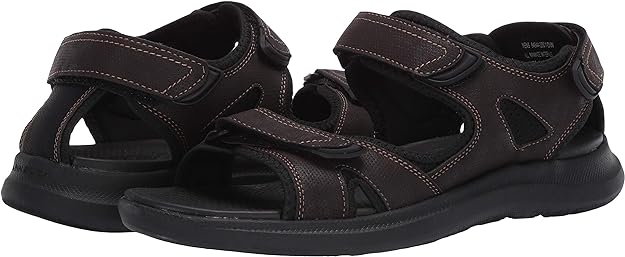 Nunn Bush Men's Rio Vista Three Strap River Sandals Color Brown Size 11