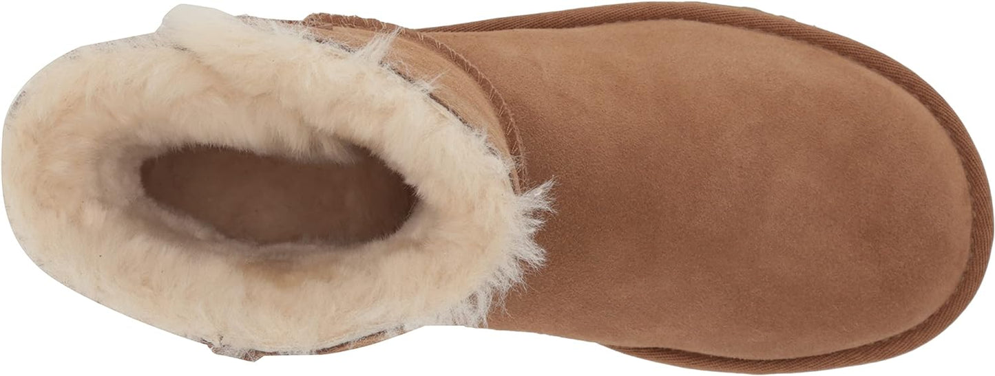 UGG Women's Bailey Logo Strap Boots Color Chestnut Size 8M