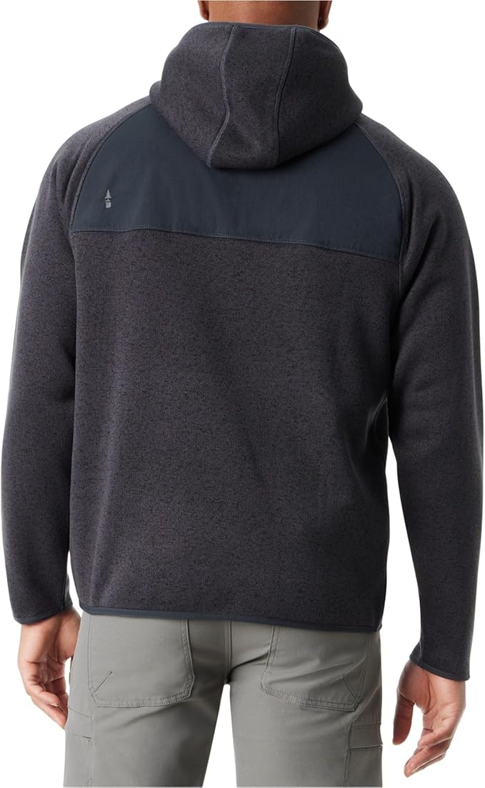 BASS OUTDOOR Men's Regular-Fit 1/4 Snap Hoodie Pullover Sweater Black Beau Size L