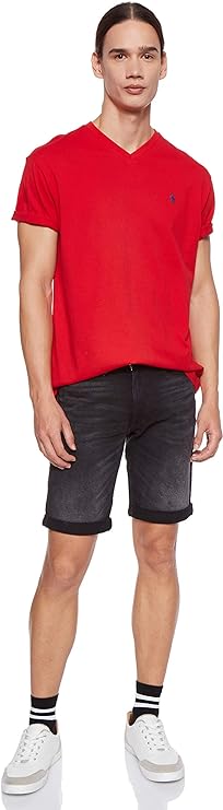 Polo Ralph Lauren Men's Classic-Fit V-Neck Cotton T-Shirt Color Red Size 2XL