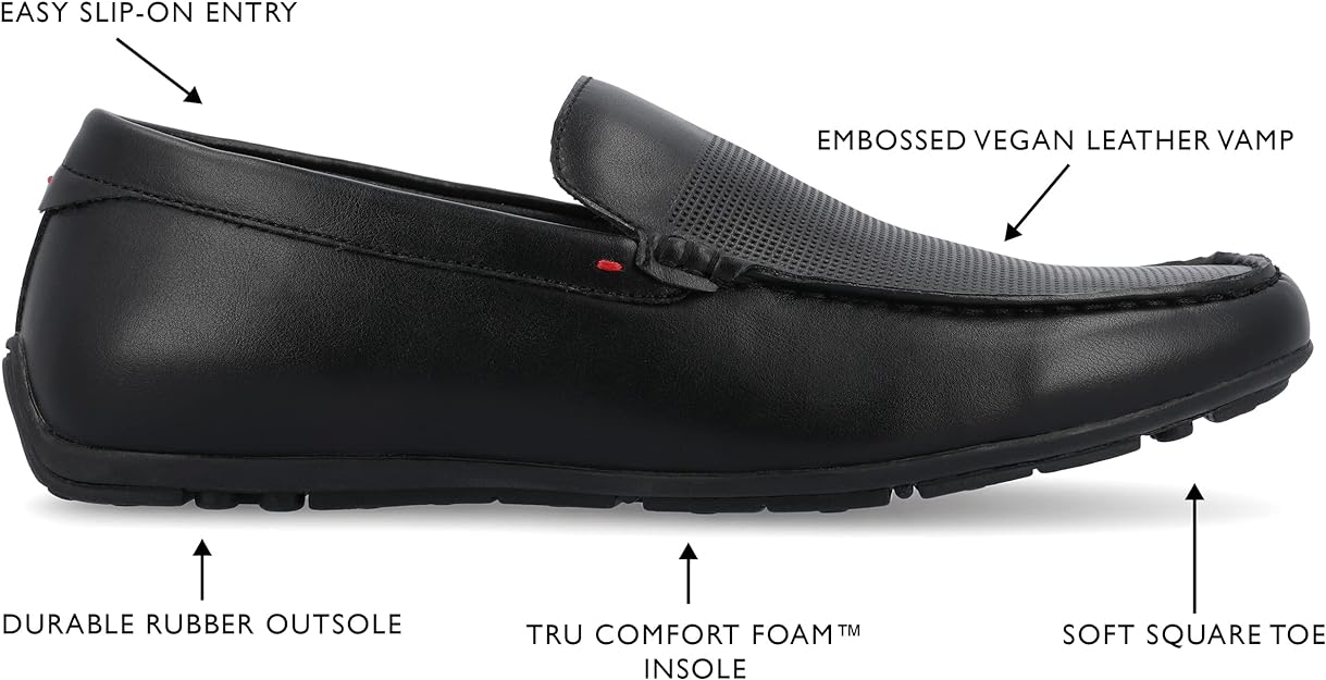 Vance Co. Men's Mitch Driving Loafer Color Black Size 11M