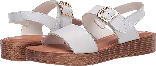 Bella Vita Women's Tay-Italy Sandals Color White Leather Size 8.5W