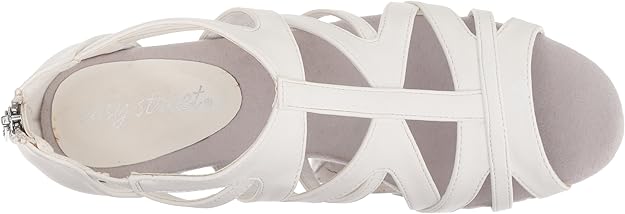 Easy Street Women's Amaze Dress Heeled Sandals White Size 8