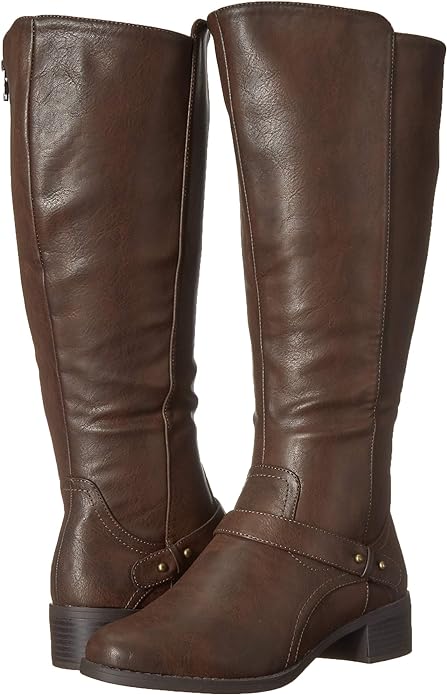 Easy Street Women's Jewel Wide-Calf Riding Boots Color Brown Size 8M