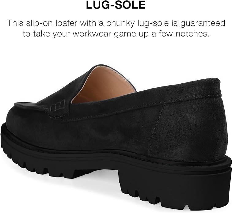 Journee Collection Women's Erika Loafer Almond Toe Slip On Flats Color Black Size 6.5M