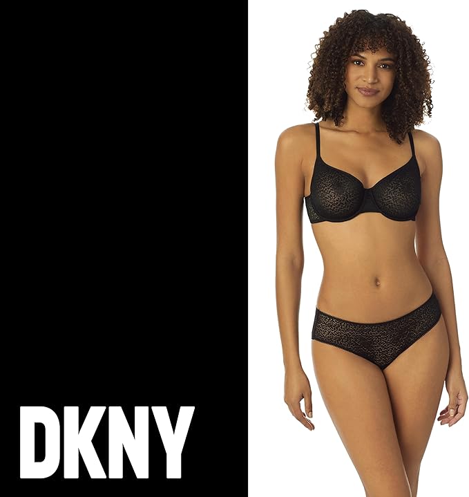 DKNY Modern Lace Unlined Sheer Demi Bra Champagne Size 34B