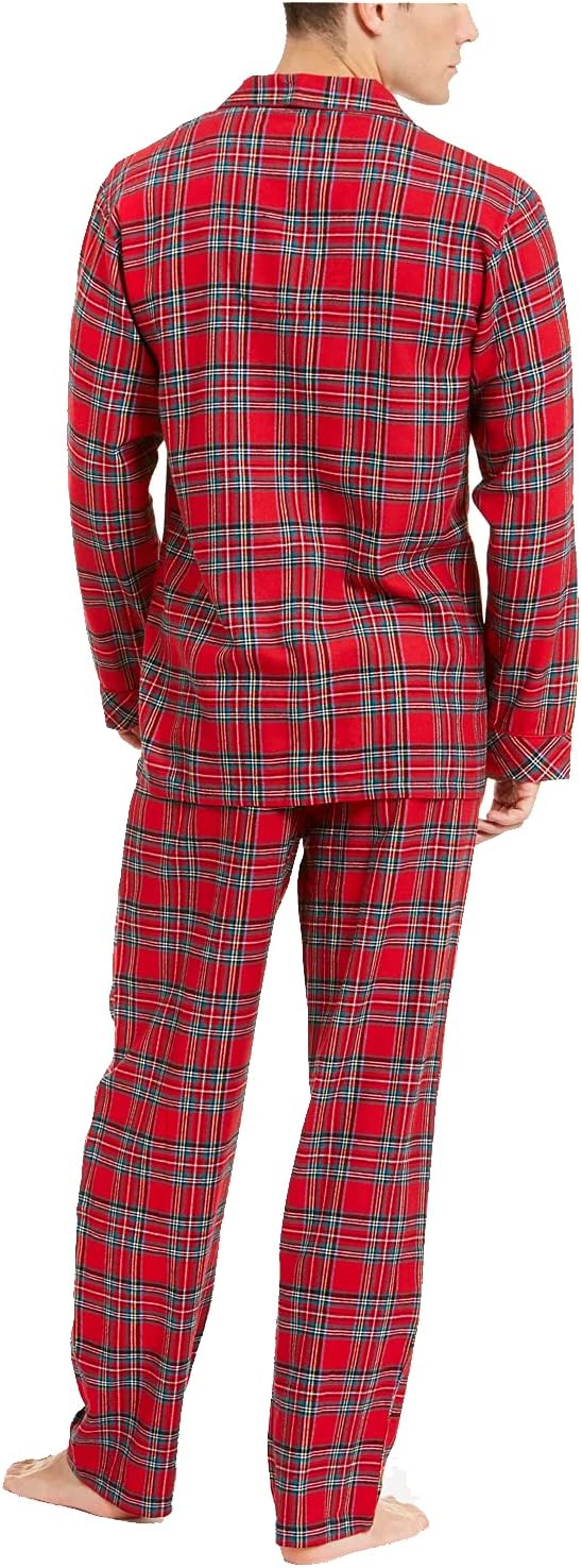 Family Pajamas Men's Cotton Plaid Pajamas Set Color Brinkley Plaid Size S