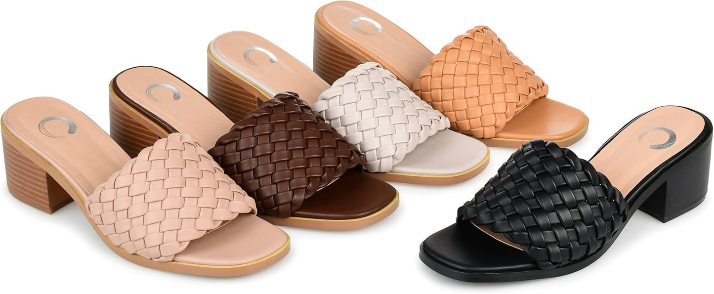 Journee Collection Women's Fylicia Dress Sandals Brown Size 9.5