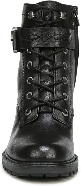 Zodiac Women's Gemma Lace Up Booties Black Leather Size 10