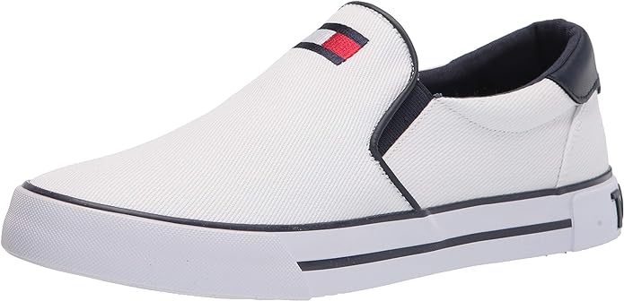 Tommy Hilfiger Men's Roaklyn Loafer Color White Multi Fabric Size 7M