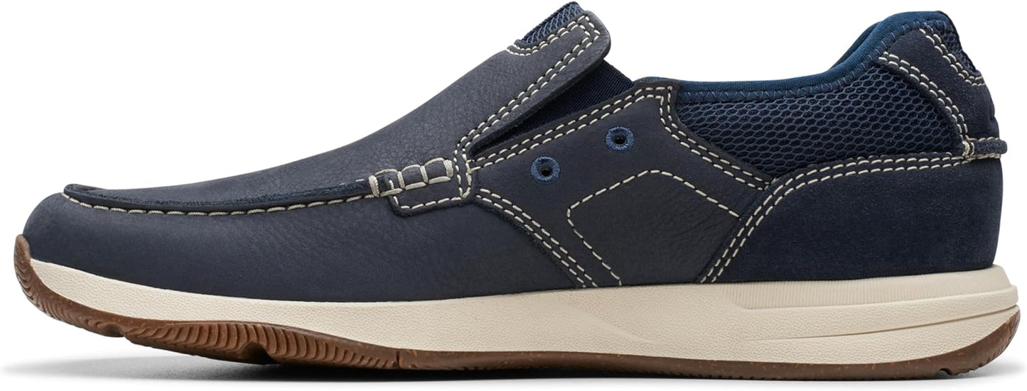 Clarks Men's Collection Sailview Step Boat Shoe Navy Nubuck Size 11.5W