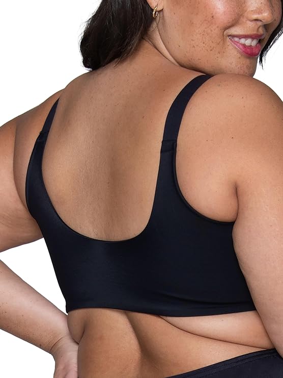 Vanity Fair Full Figure Front Closure Beauty Smoothing Bra Midnight Black Size 42C