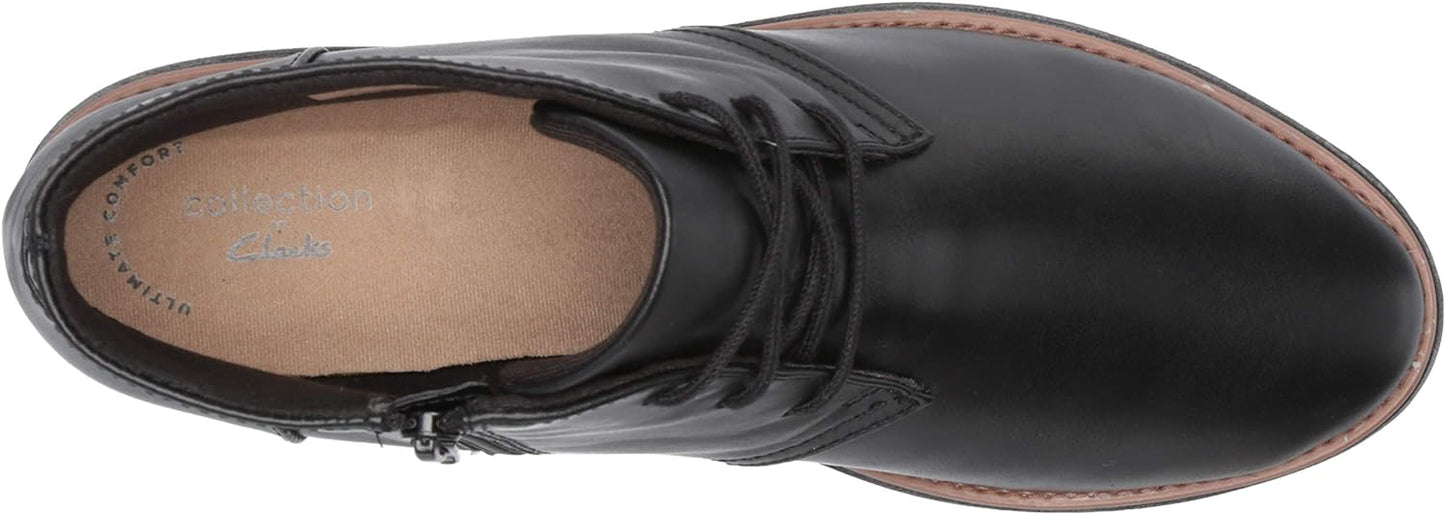 Clarks Women's Sharon Hop Ankle Booties Color Black Leather Size 6M