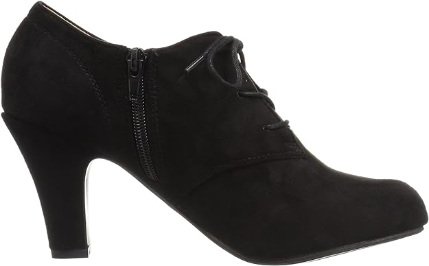 Journee Collection Women's Leona High Heel Lace-up Faux Suede Pumps Color Black Size 7W