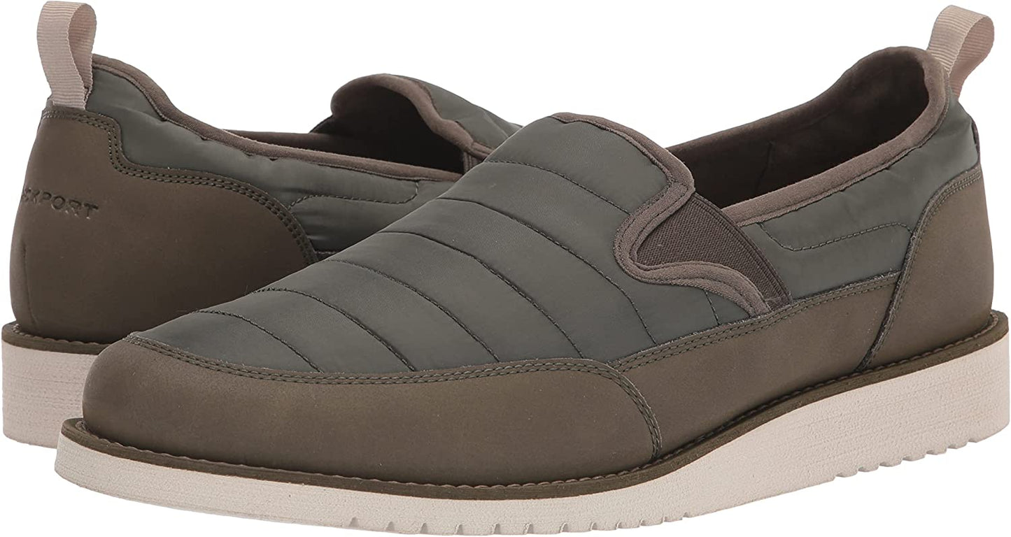 Rockport Men's Axelrod Quilted Slipper Color Olive Size 7.5M