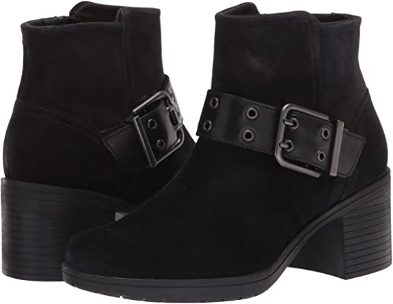 Clarks Women's Hollis Star Ankle Boot Color Black Suede Size 5M