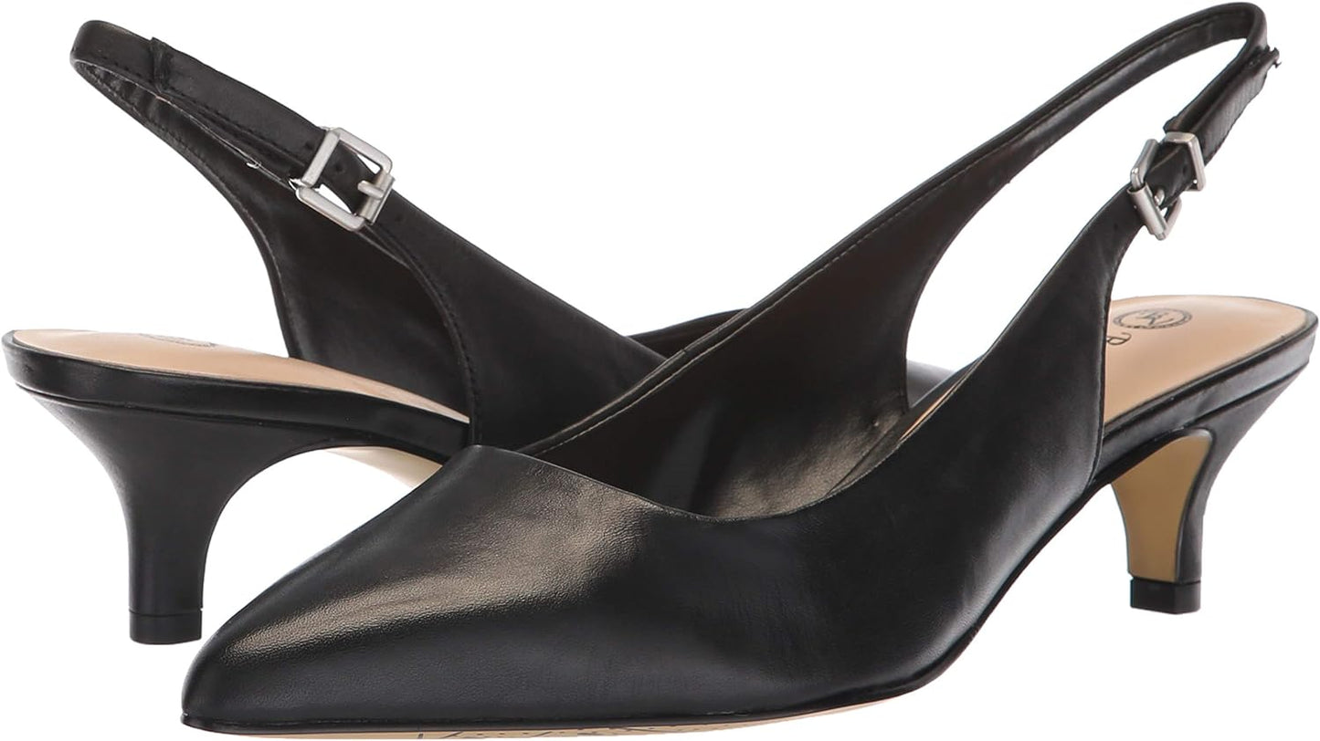 Bella Vita Women's Scarlett Slingback Pumps Color Black Leather Size 7.5M