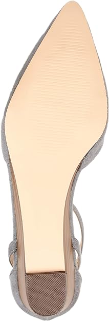 Journee Collection Women's Arkie Ankle Strap Sliver Wedge Color Gray Size 9M