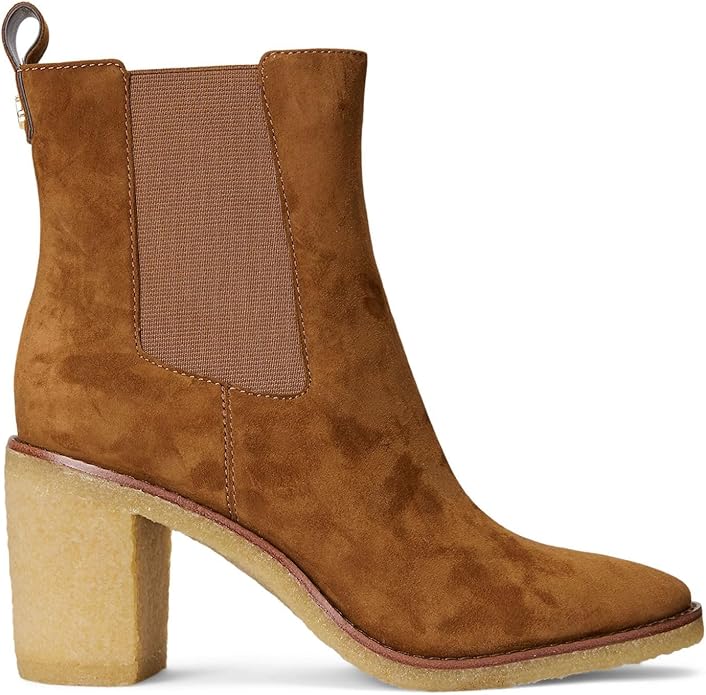 Lauren Ralph Lauren Women's Marianna Pull-On Dress Boots Color Whiskey Size 10M