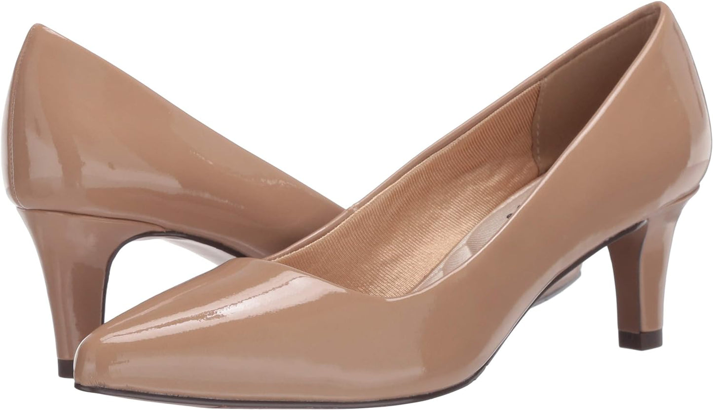 Easy Street Women's Pointe Slip-On Pumps Color Nude Patent Size 9.5M